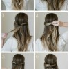 Egyszerű frizura közepes hosszúságú hajhoz