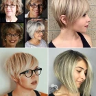Rövid frizurák 2023 50 év feletti nők szemüveggel és vékony hajjal