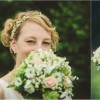 Menyasszonyi frizura virágos koszorú, fátyol